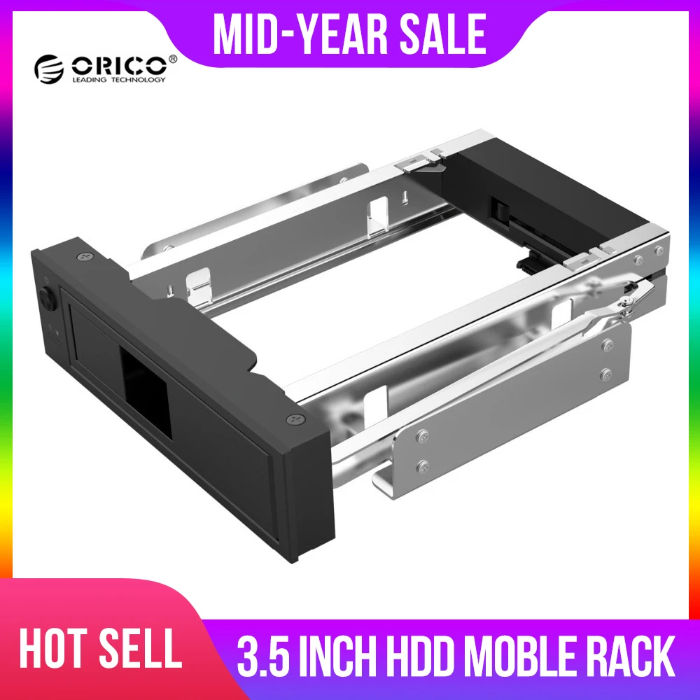 

ORICO 3.5 Inch HDD CD-ROM Space HDD Mobile Rack Internal Convertor Enclosure-Black(1106SS-BK)