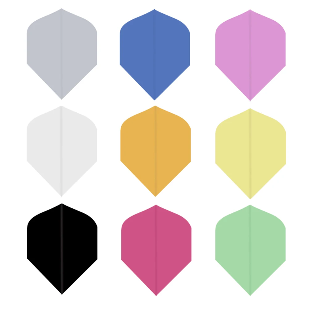 

15pcs PET Dart Flights Darts Wings Tough Solid Colours Thick Parts 4.4x3.6cm Black/white/grey/rose Red/orange/blue/green/yellow