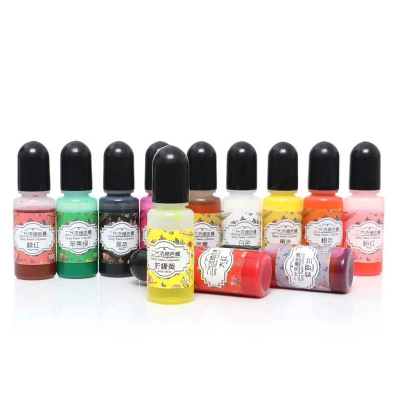 

P15F 24 Colors Epoxy Pigment UV Resin Coloring Dye Liquid Colorant Glitter Fillings Handmade Jewelry Making DIY Crafts