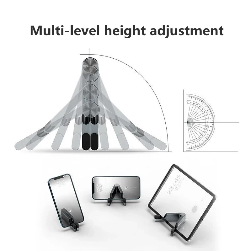 universal t1 aluminum portable folding desk mount holder bracket mobile phone cradle foldable v shaped stand for cellphone ipad free global shipping