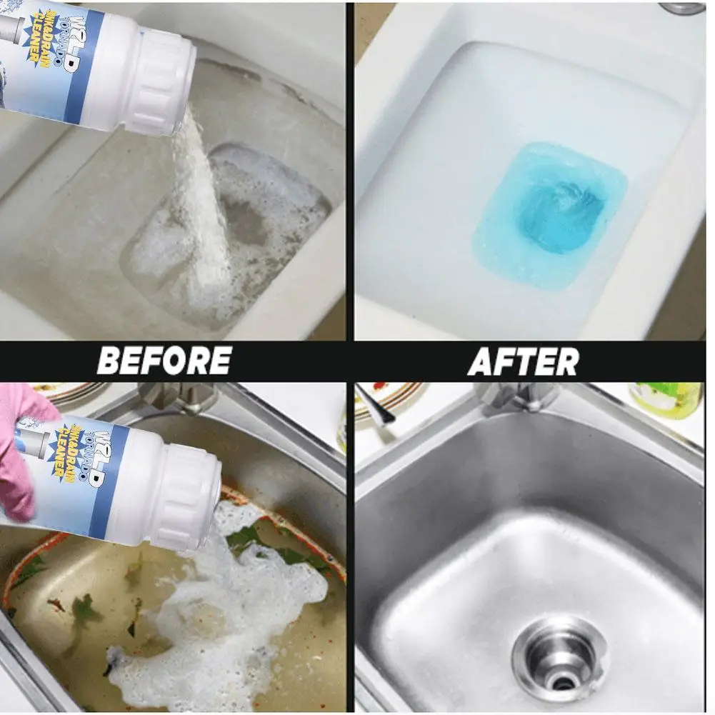 

2pcs Powerful Pipe Dredging Agent Powerful Sink Drain Cleaner for Kitchen Sewer Toilet Brush Closestool Clogging Cleaning Tools