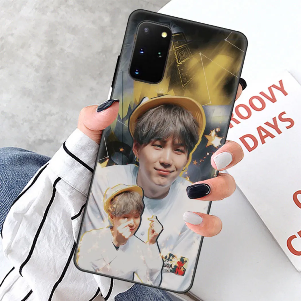 Мягкий силиконовый чехол для Samsung Note 10 S10 Lite S20 Plus Ultra A91 A81 A71 A51 черный телефона Suga K