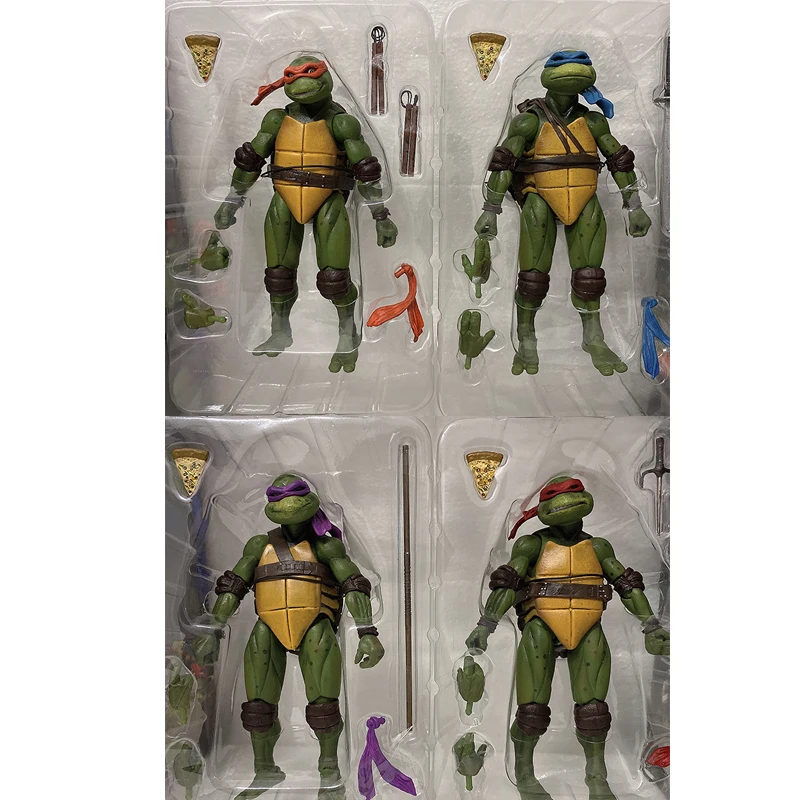 

Leonardo Donatello Raphael Michelangelo Action Figure Classic 1990's Movie Film NECA Turtle Doll Model Toys