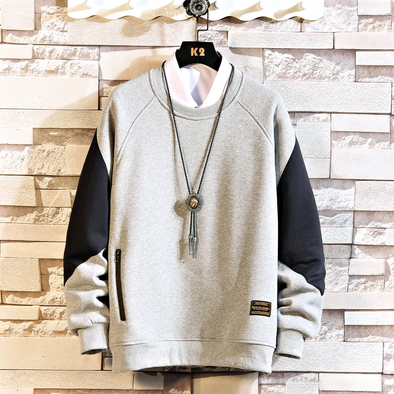 

Japan Style Casual O-Neck 2021 New Arrived Hoodie Sweatshirt Men Thick Fleece Style Hip Hop High Streetwear Clothing