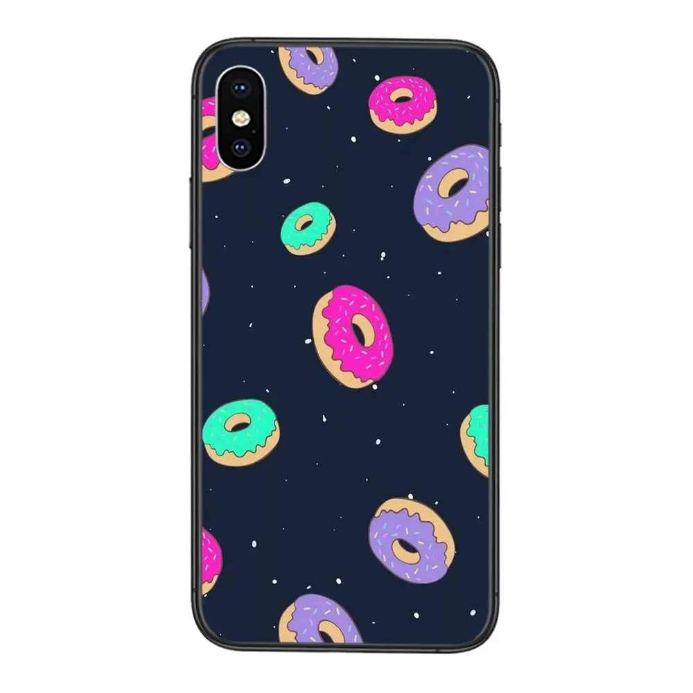 Chocolate Donut For Women Black Cell Cover Fashion Bumper for Huawei Honor V40 10X Lite Case 8x 9s 10 20 10i 20i 30 | Мобильные