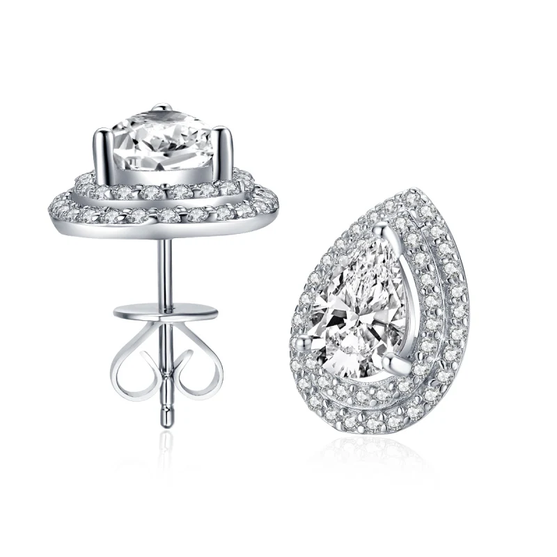 QYI оригинальные блестящие серьги гвоздики с каплями воды для женщин из