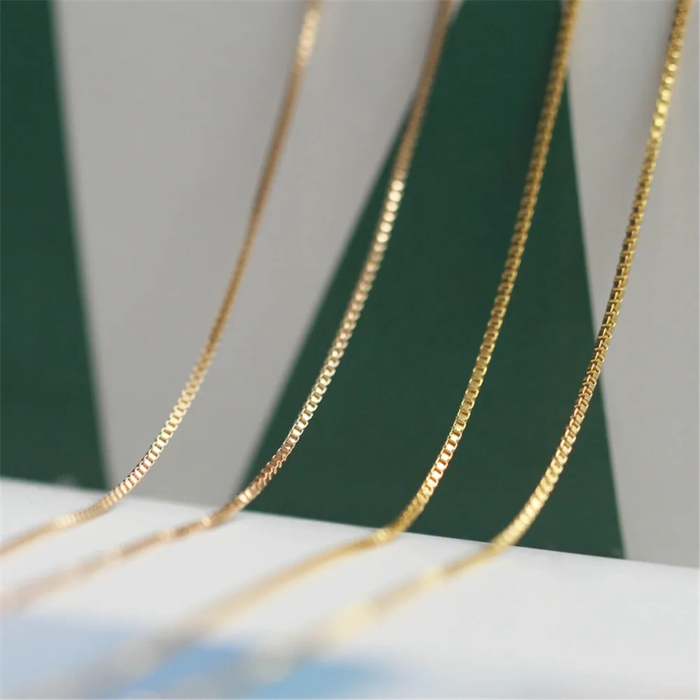 

American 14K gold wrapped loose chain DIY accessories 0.8 box chain