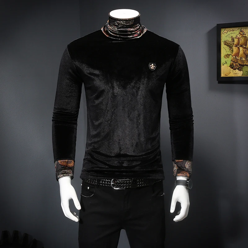 Мужские повседневные винтажные футболки однотонный пуловер с длинным рукавом