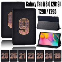 tablet case for samsung galaxy tab a t295t290 2019 8 0 inch lucky number printing pu leather stand folio cover stylus