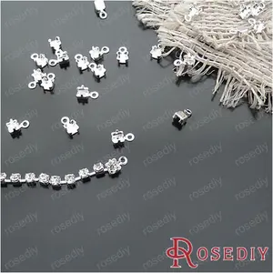 100 шт. серебряный цвет ss6, 5 SS8, 5 SS10 SS12 SS14 SS16 SS22 SS28 SS38 латунные концевые крепежные элементы для цепей для Стразы (JM4589)