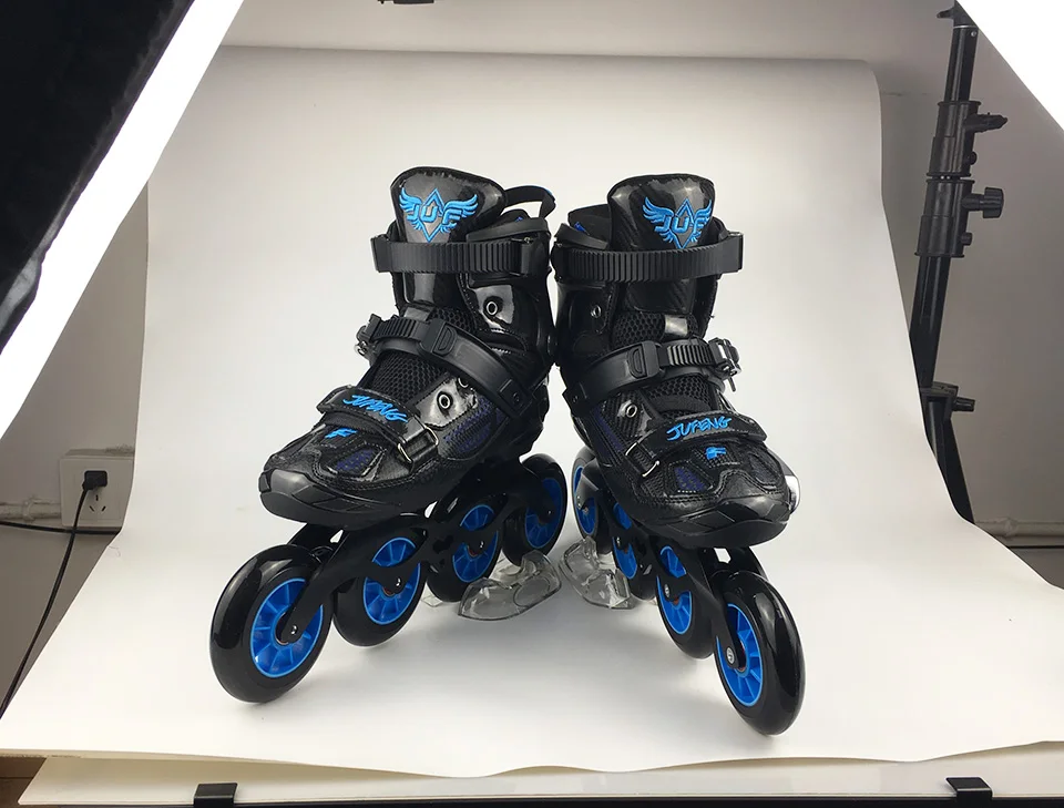 War Wolf скоростные коньки полу-solft Высокая Лодыжка роликовая обувь Inline Patines 3*110/4x100 мм шасси для уличных гонок катание F072