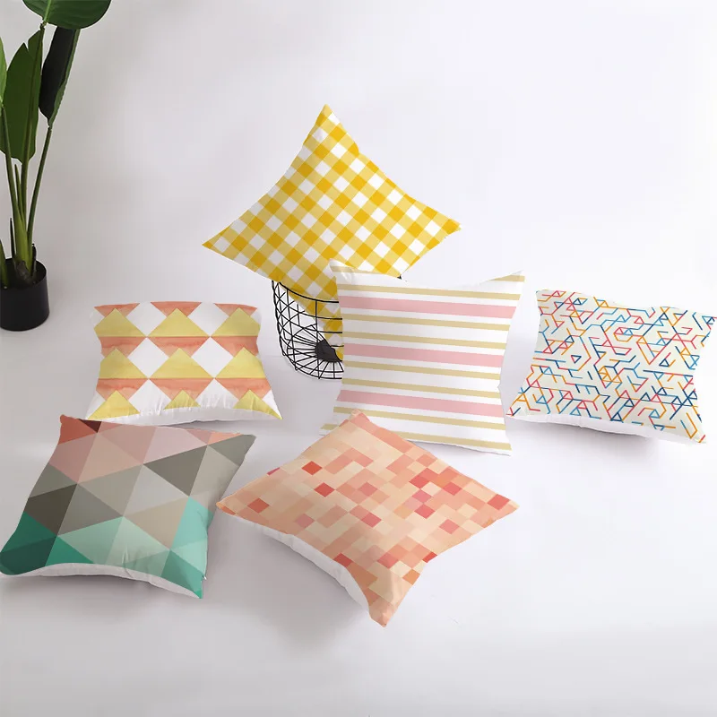 

Geometric abstract digital printing square car pillow cushion pillowcase