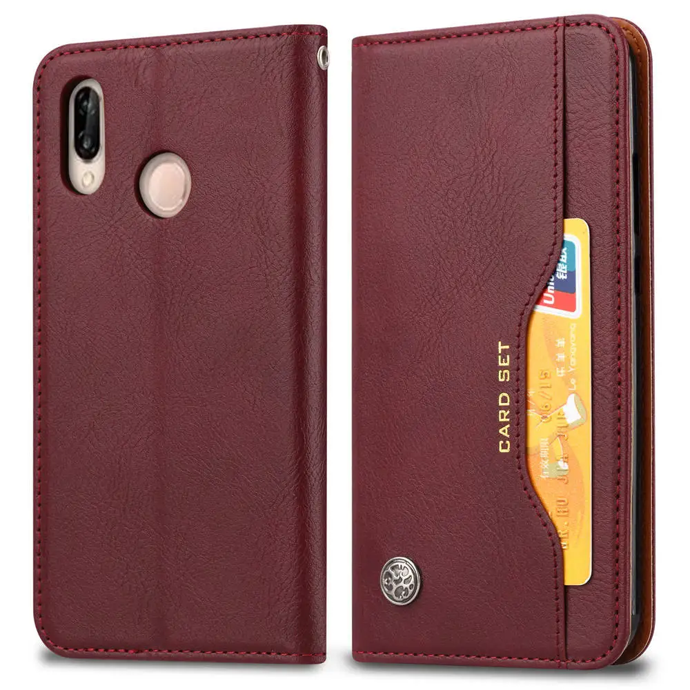 Бордовый Роскошный чехол-книжка для Xiaomi redmi 7 Y3 S3, кожаный бумажник для карт, откидная подставка, чехол для redmi note 7S 8 7 pro, чехол для телефона, оболочка, funda - Цвет: Бордовый