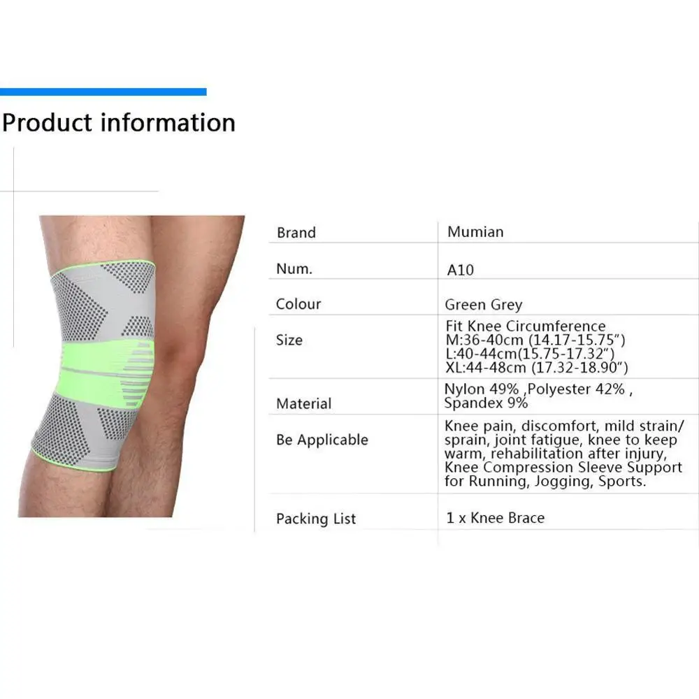 2019 Новый Стиль Лоскутные наколенники поддерживающие спортивные Нейлоновые