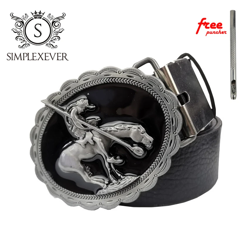 

New Fashion Casual Men's Leather Belts Male Top Quality Cowboy Belt Buckle Retro Belt for Men's Jeans