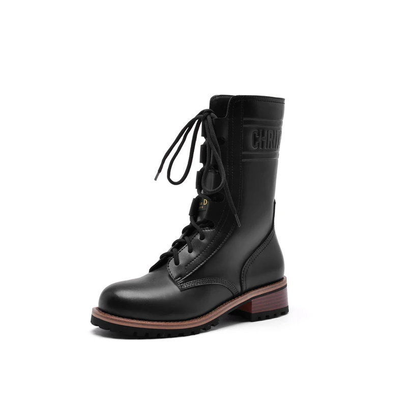 

2022 European and American women's new flat-heel motorcycle boots Martin boots