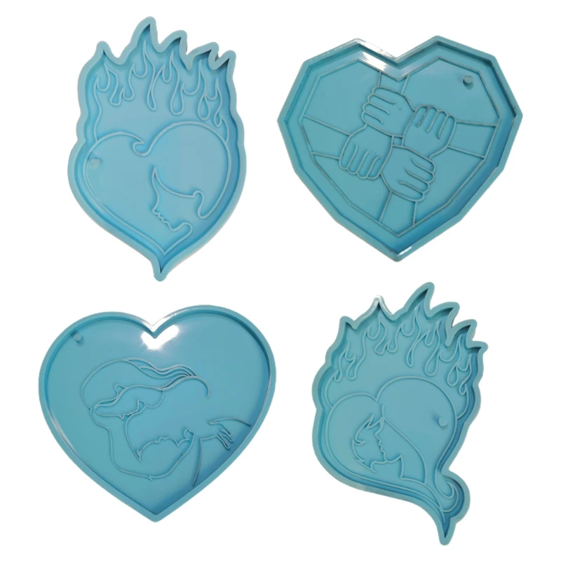 

Coaster Epoxy Resin Mold Keychain Pendant Silicone Mould DIY Crafts Cup Mat Tool