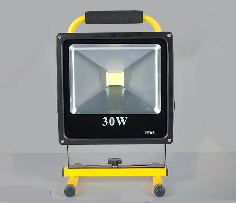 

10pcs/lot Ultrathin 10W 20W 30W 50W LED Outdoor Flood Light Rechargeable Aluminum Flood Light Portable LED FloodLight +Charger
