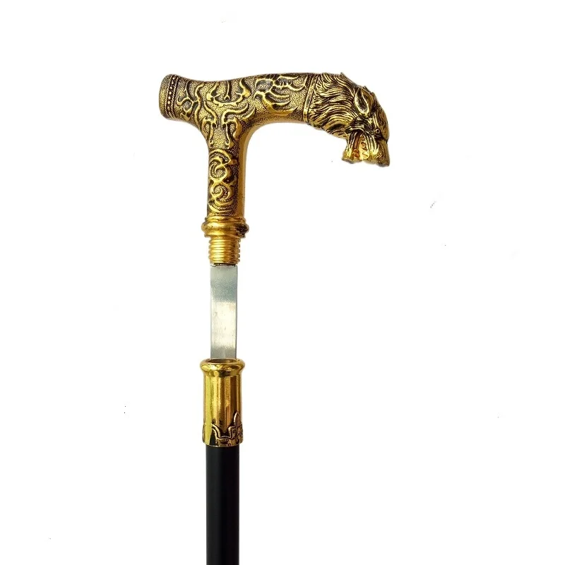 2021 трость для ходьбы с головой волка элегантная рук винтажная самообороны | Спорт