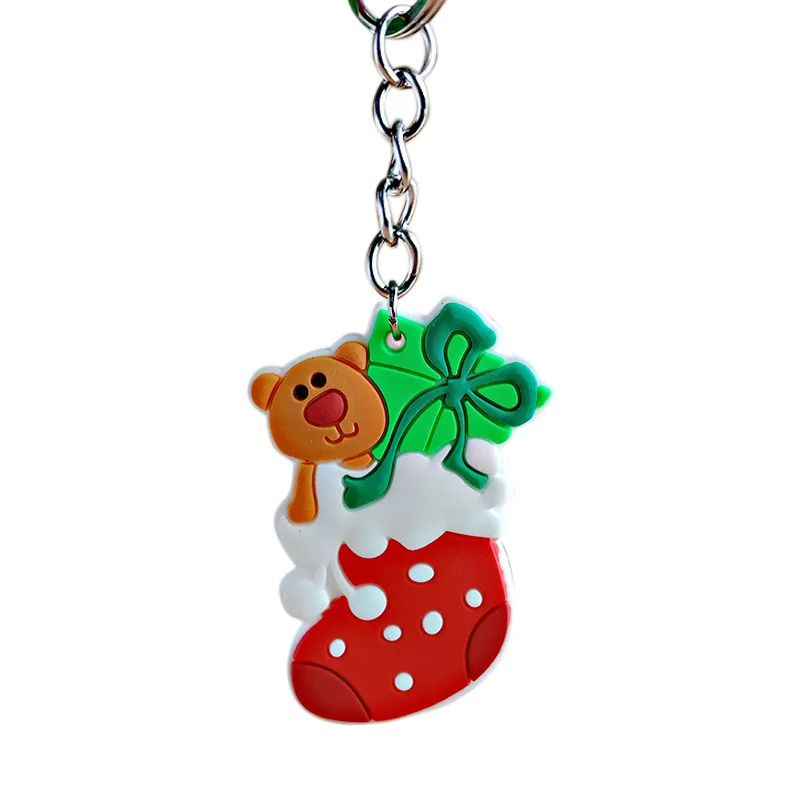 Брелок мультфильм Санта Рождественская елка висячая подвеска брелок орнамент