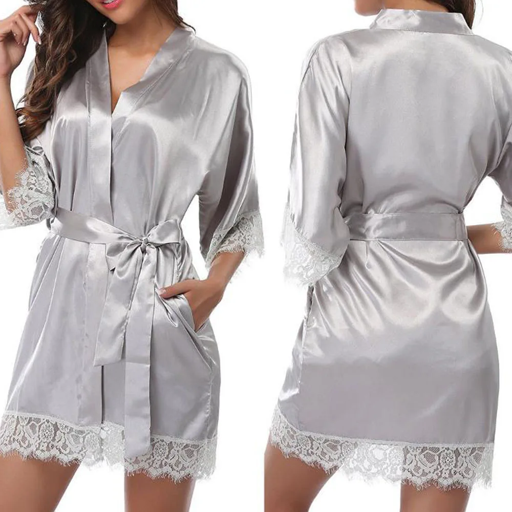 Женское сексуальное кружевное атласное Ночное платье белье ночное шелковый
