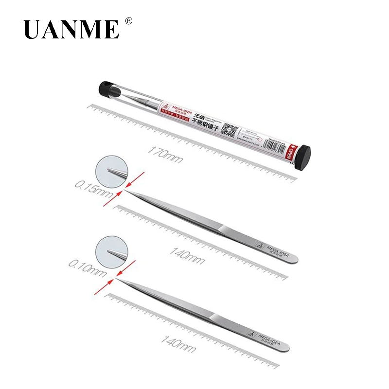 Магнитный изогнутый Прямой пинцет из нержавеющей стали для ремонта мобильных