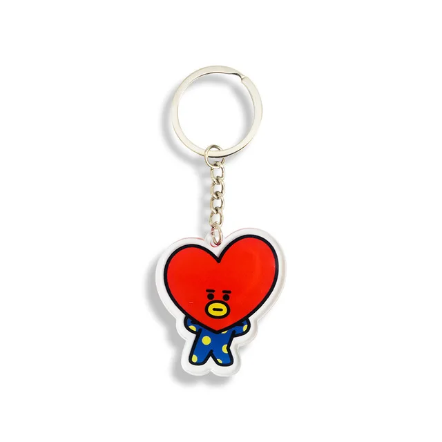 Милый мультфильм изображение альбом карта душа акриловый jungkook брелок J-HOPE V SUGA JIN RM JIMIN брелок