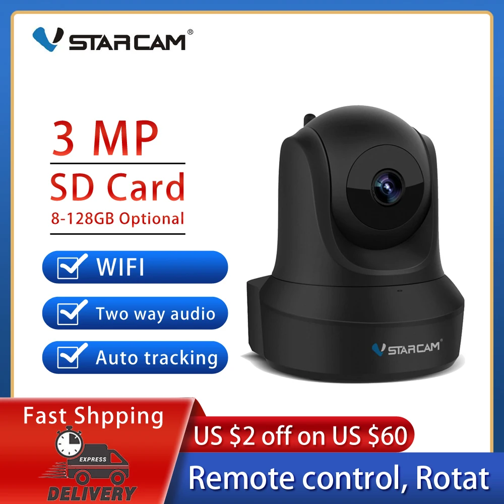 IP-камера Vstarcam 3 Мп 2 МП с датчиком присутствия | Безопасность и защита