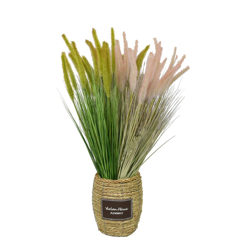 

80cm Artificial Pampas Grass Natural Reed Dried Bouquet Artificial Plants Wedding Party Garden Home Room Decoration Accessories