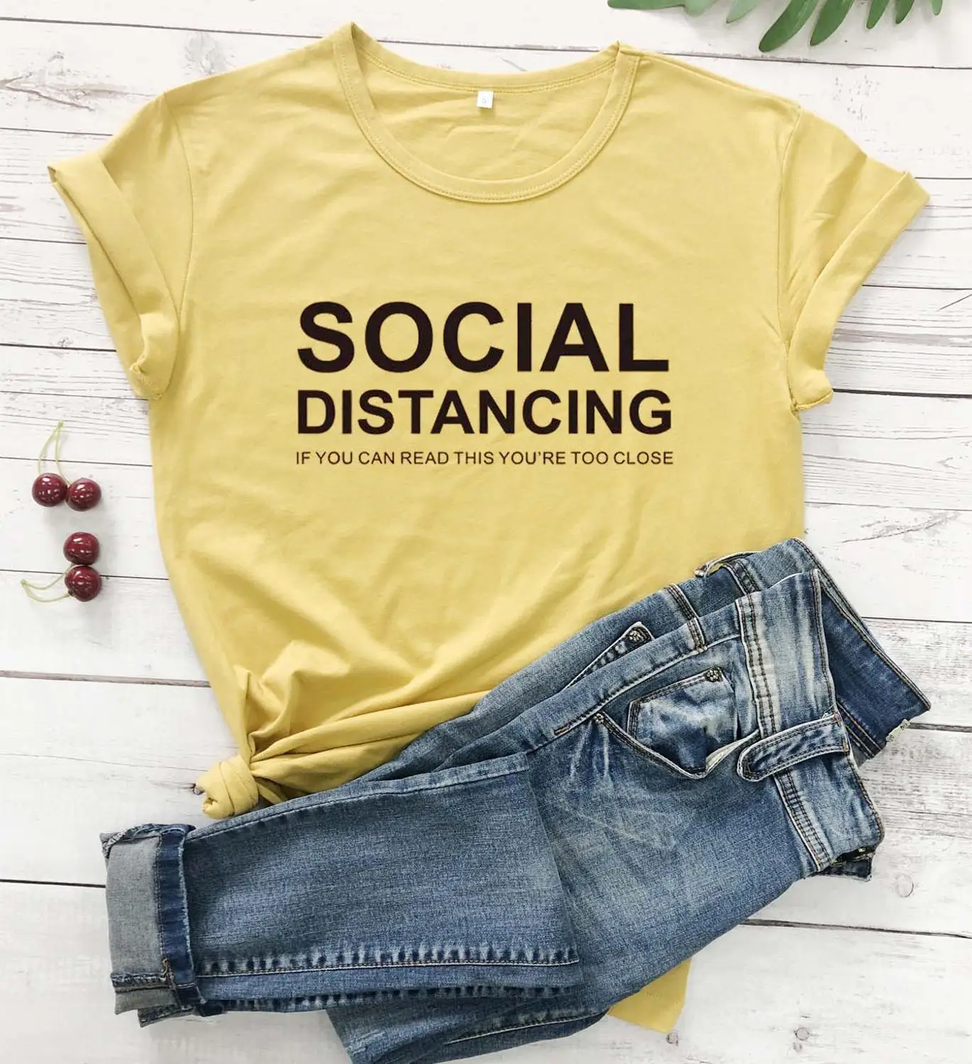 

Social distancing women fashion pure cotton casual slogan quote t shirt street style grunge tumblr tees girl gift party art tops