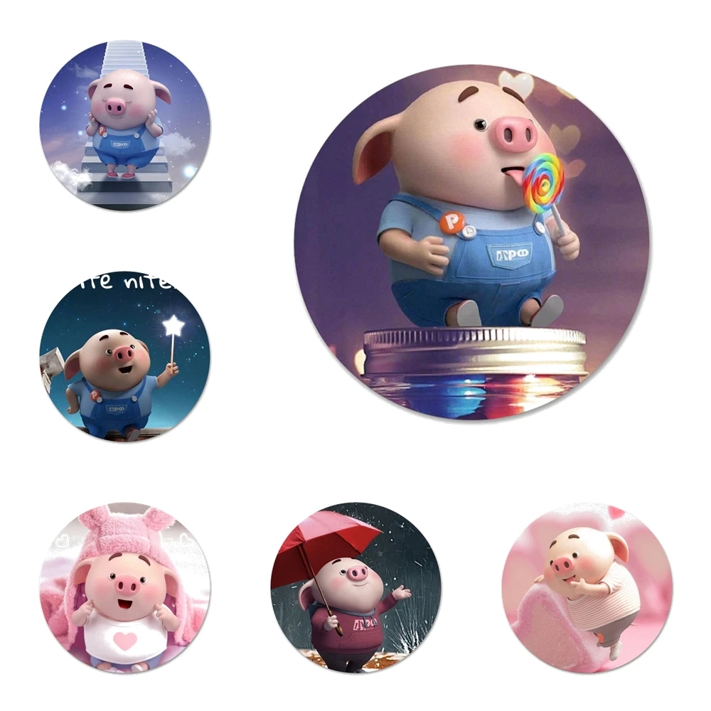 Милые Мультяшные значки свинки украшения броши металлические для одежды рюкзака