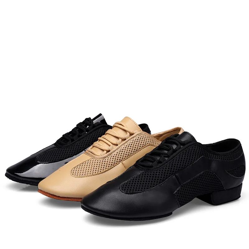 

Outdoor Indoor Wear Leather Latin Dance Shoes for Women Men 3.5cm 5cm Heel Tan Black Ballroom Dance Shoes Street Dance Shoes 46