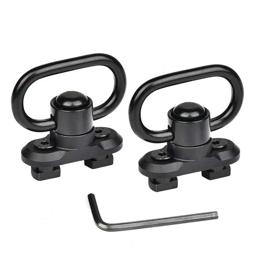 

1 Set Sling Swivels 360 Degree Rotating Easy to Install Quick Detach Loop Heavy Duty Push Button Swivels for Sling