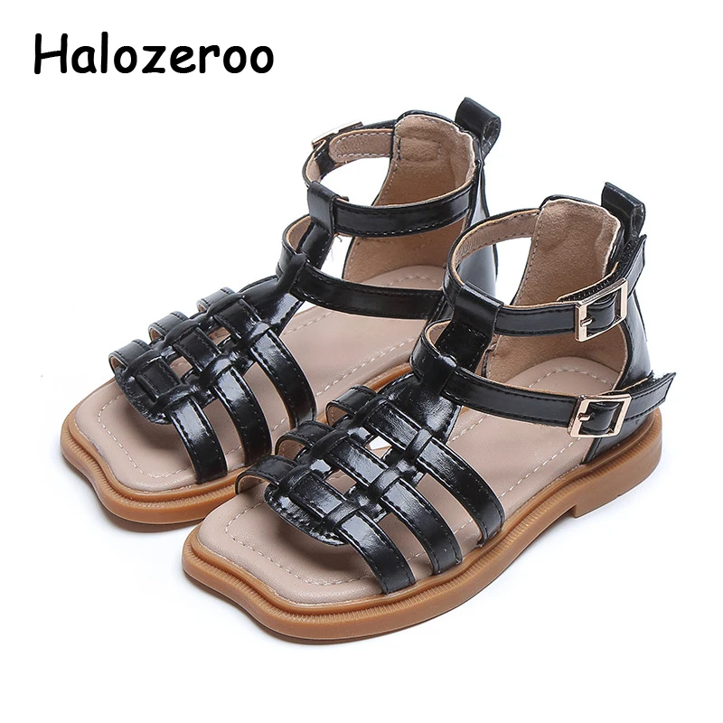 

Summer 2021 Baby Girls Gladiator Sandals Kids Black Princess Shoes Children Beach Sandalias Toddler Brand Shoes Dress Sandals