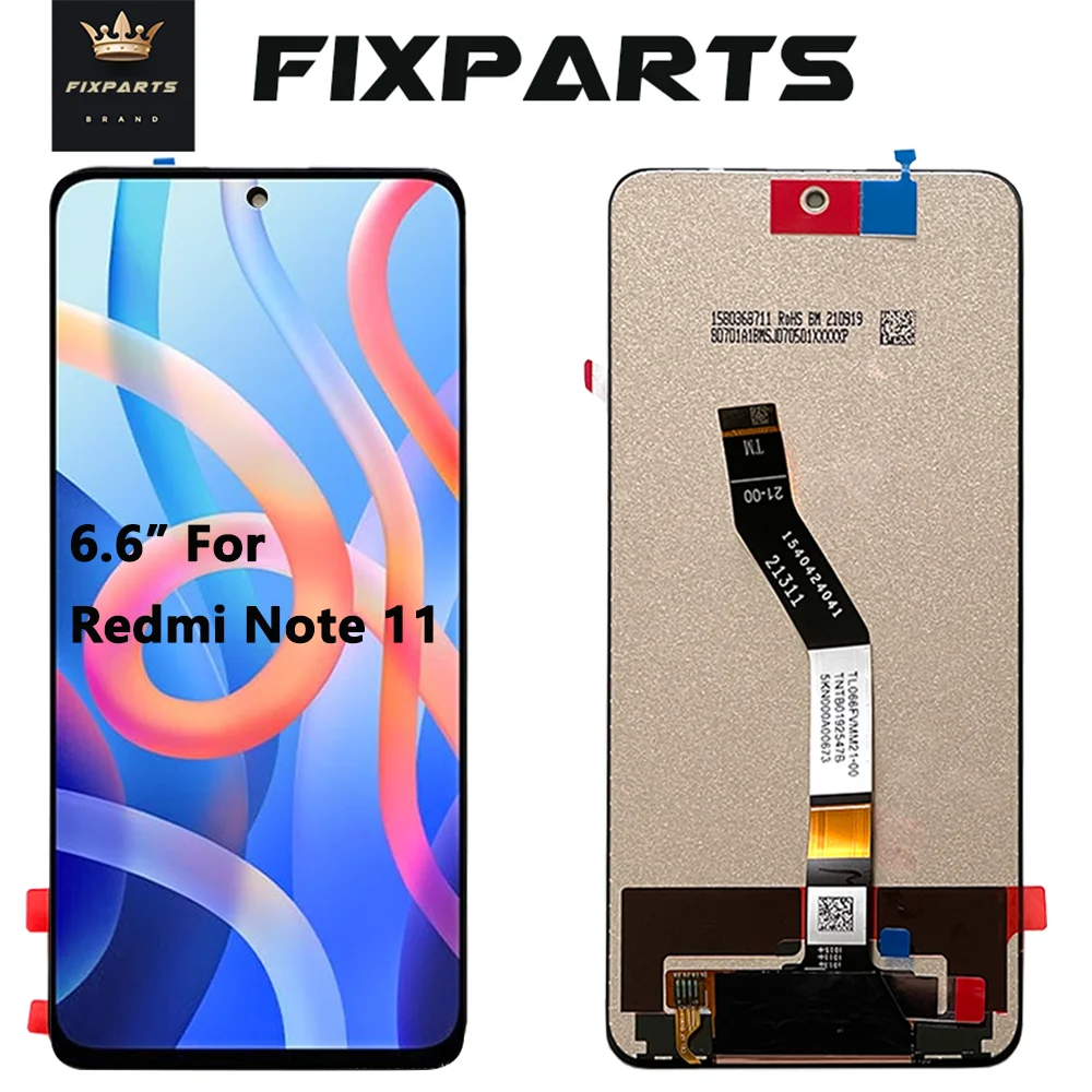 

6,6 ''оригинал для Xiaomi Redmi Note 11 ЖК-дисплей Сенсорная панель сборка Замена для Redmi Note11 ЖК-экран с инструментами