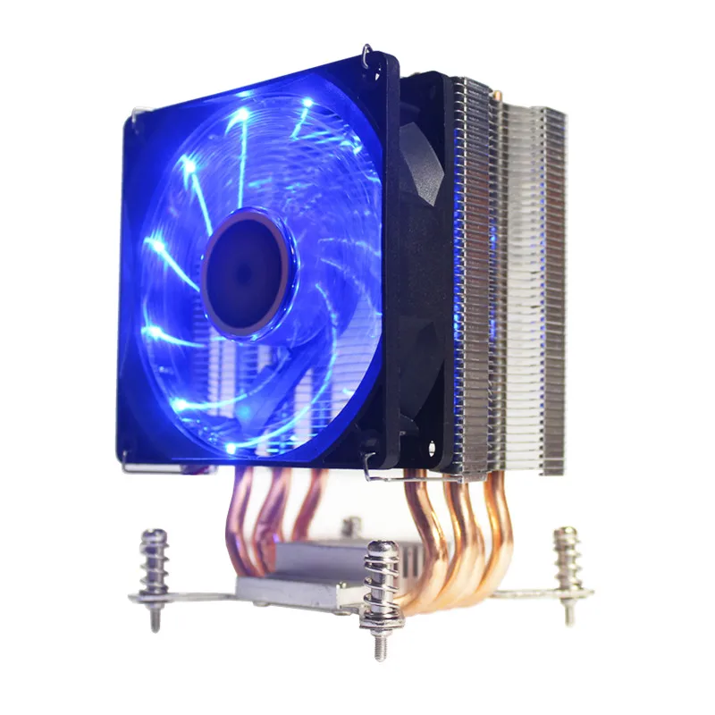 3/4PIN RGB светодиодный Процессор кулер 4 Heatpipe 12V 9 см охлаждения радиатора для LGA 775 1150