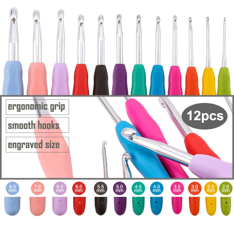 

Трикотажная пряжа для вязания крючком, эргономичная ручка для вязания крючком