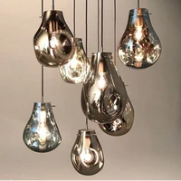 postmodern designer glass seven color chandelier model room exhibition hall shop restaurant cafe lamps