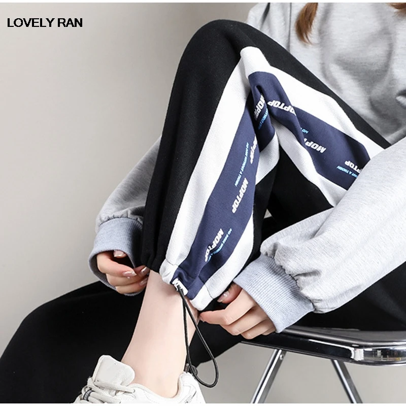

Cotton Print Harem Sweatpants Women's Pants High Waist Draping Legging Sports Pant Female 2021 Summer Girls Causal Trousers