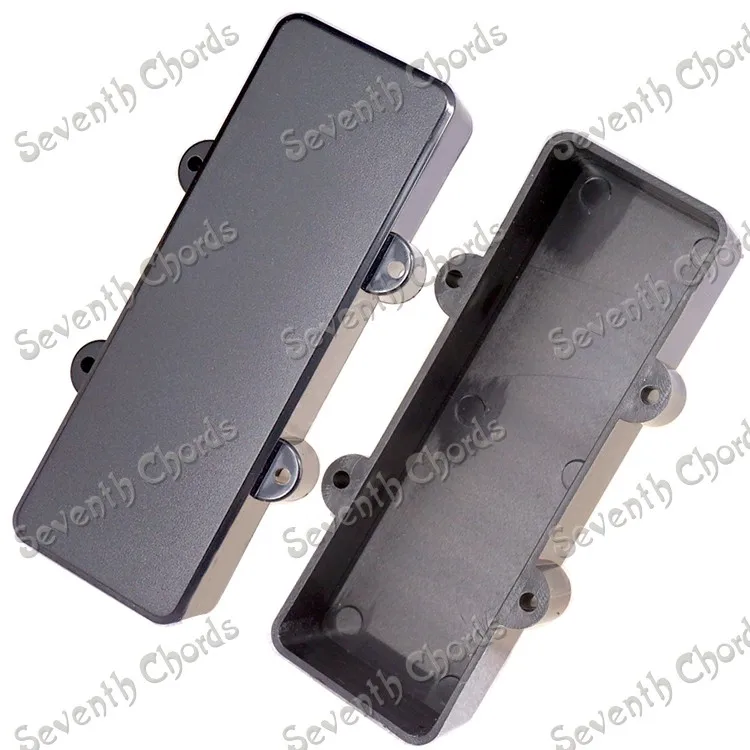 

2 Pcs Black Plastic Sealed Closed Type Humbucker Pickup Covers For Electric Bass Guitar. / 113MM*39MM