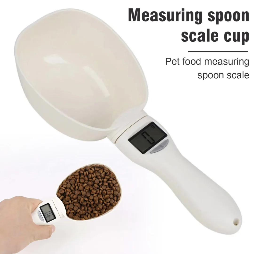 

Pet Food Measuring Scoop Scale Cup Dog Cat Feeding Kitchen Portable Spoon Digital Led Display Scoop Scale Measuring Device 250ml