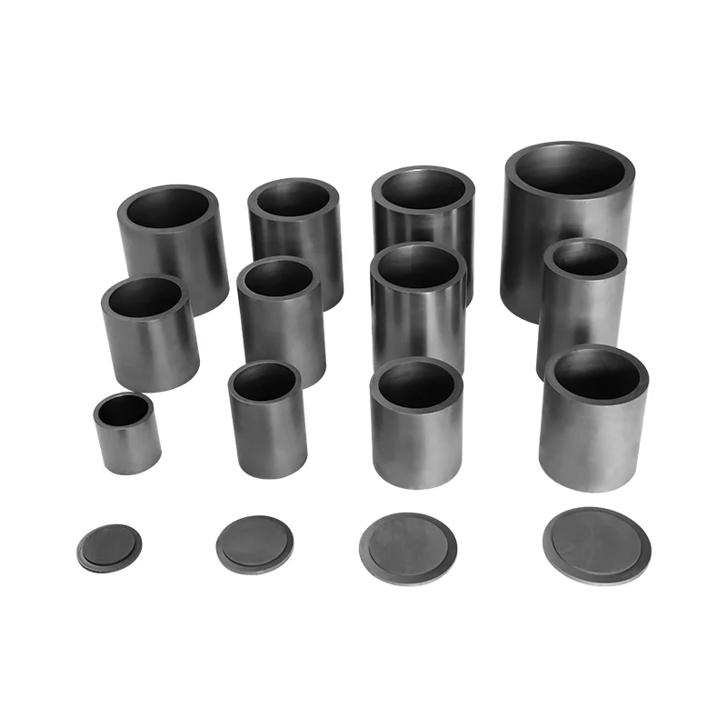 Графитовый таяльный тигель чашка графитовый с крышкой цилиндрический для плавки