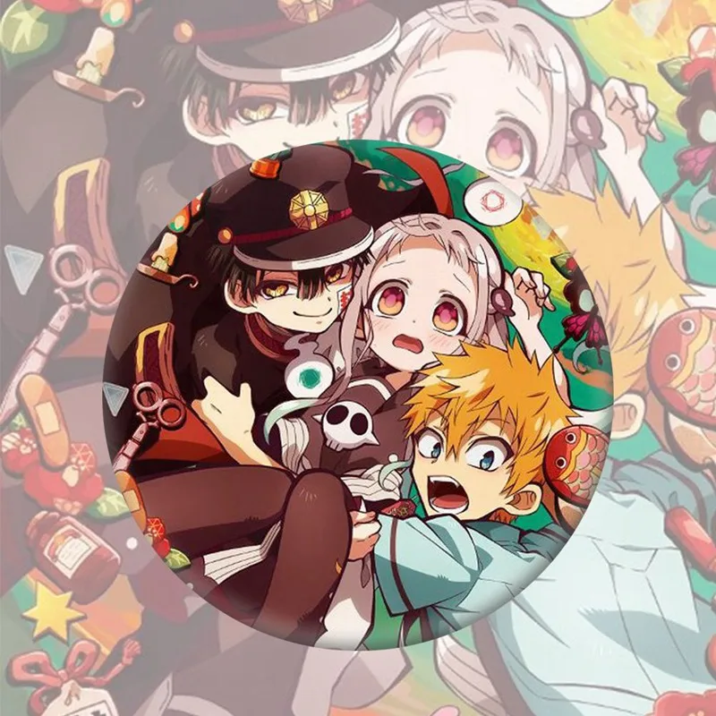 Школьный рюкзак из аниме Jibaku Shounen Hanako kun x Yashiro Nene Симпатичные значки Pin 6 шт.