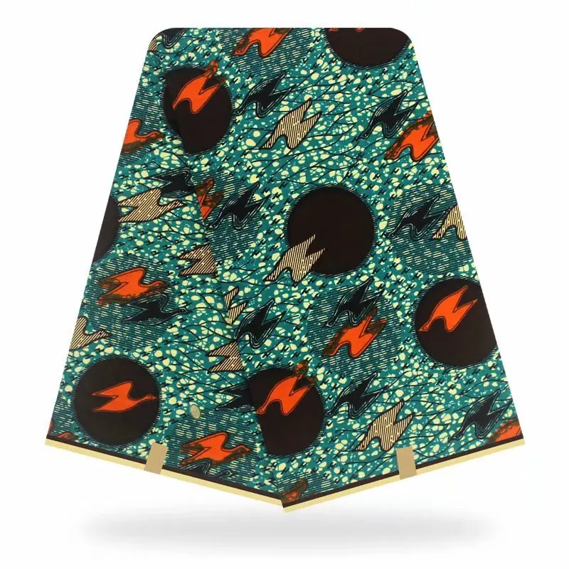 

High Quality Wax Dye Printed Cotton Fabric 100%Soft Breathable Ankara Nigerian Clothes Materials For Sewing By The Yards V-L 36
