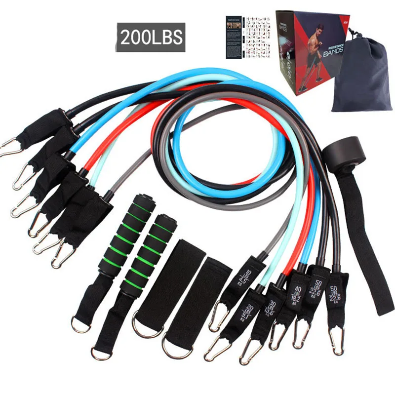 

Exercise Bands 200LBS,Workout Bands for Men Fitness,Resistance Bands Set Home Stackable Up To 200lbs,Home Workouts Gym Fitness
