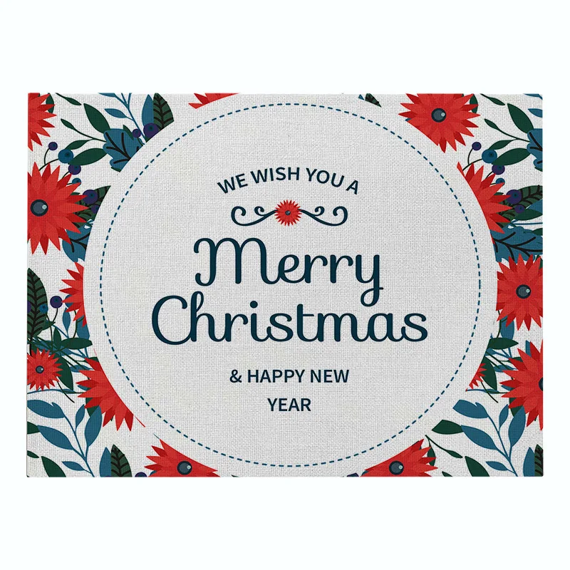 Рождество Стиль Столовая салфетка обеденный стол кухонная подставка со