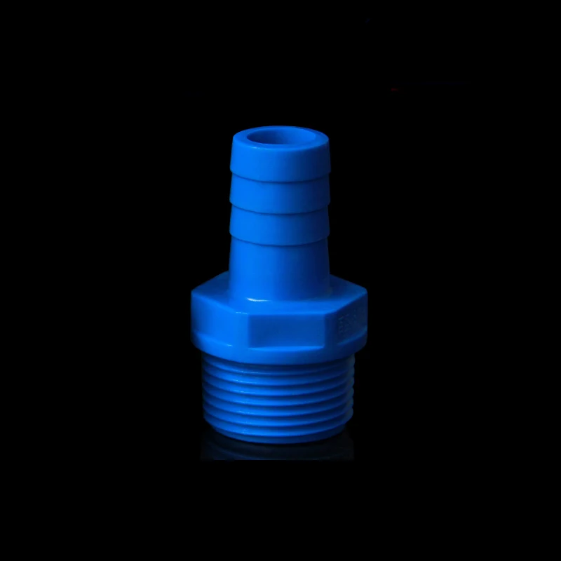 

8mm 10mm 12mm 16mm OD Hose Barb x 1/2" 3/4" BSP Male Thread Blue PVC Tube Joint Pipe Fitting Coupler Adapter Water Connector