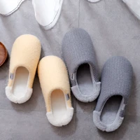 couple winter warm house slippers soft fuzzy slippers women comfortable faux fur slides slippers slip on hairy home shoes