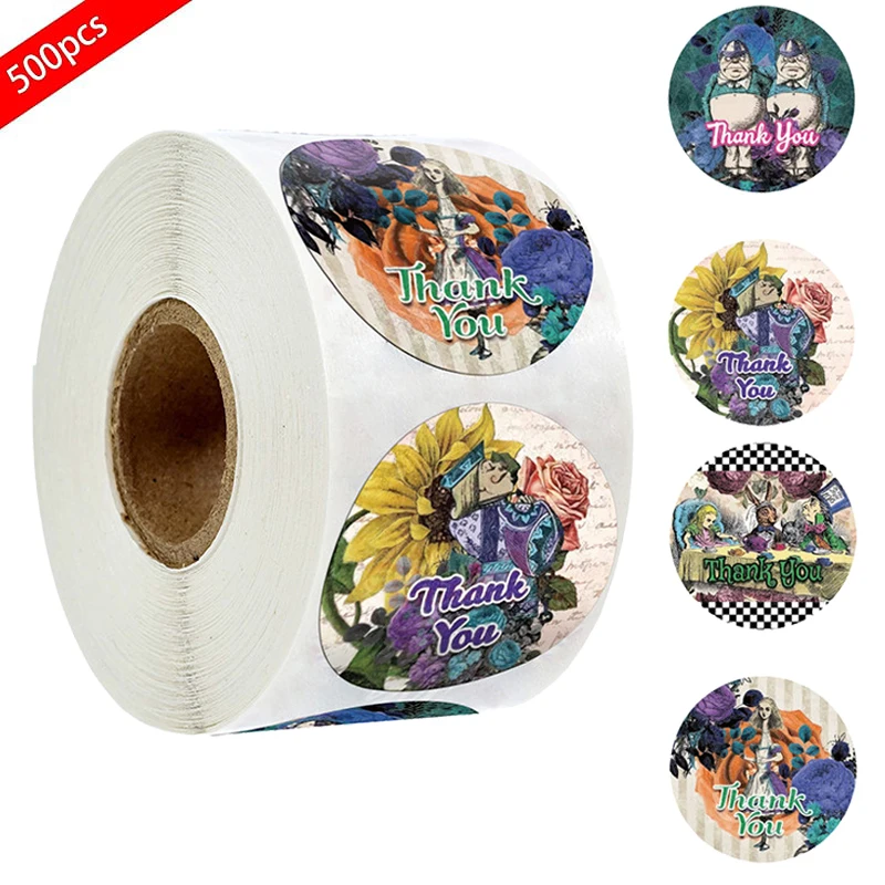 

500 шт./рулон, декоративные круглые наклейки для конверта