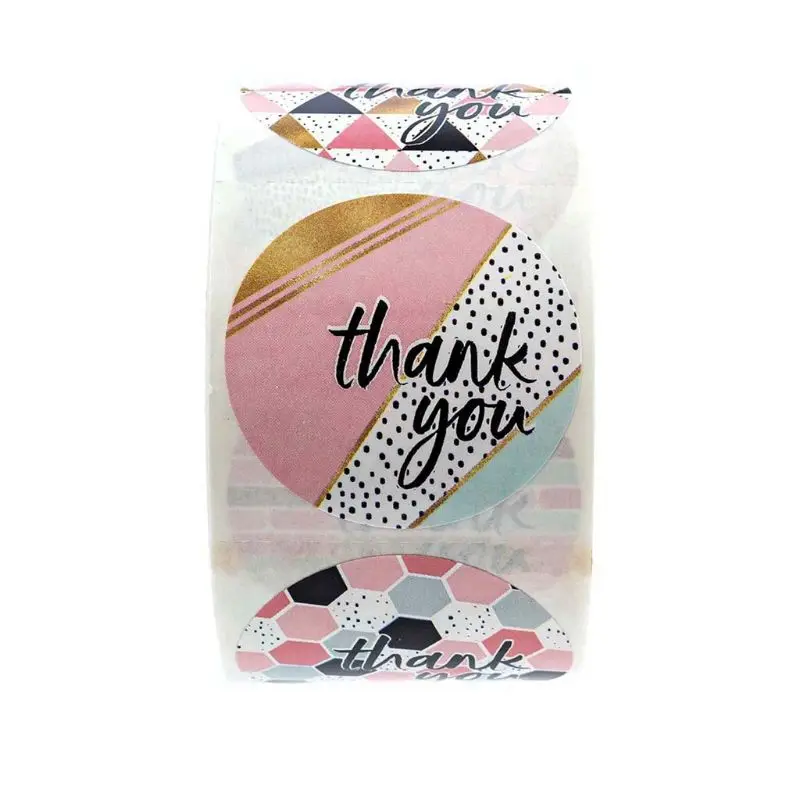 500pcs/roll 8 Designs Thank You Stickers Handmade Scrapbooking Gift Packaging Stationery Decor | Канцтовары для офиса и дома